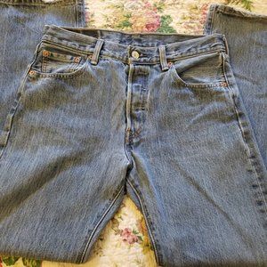 Vintage 501 Levis with rivets and button fly